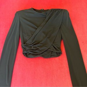 Zara long sleeve crop top